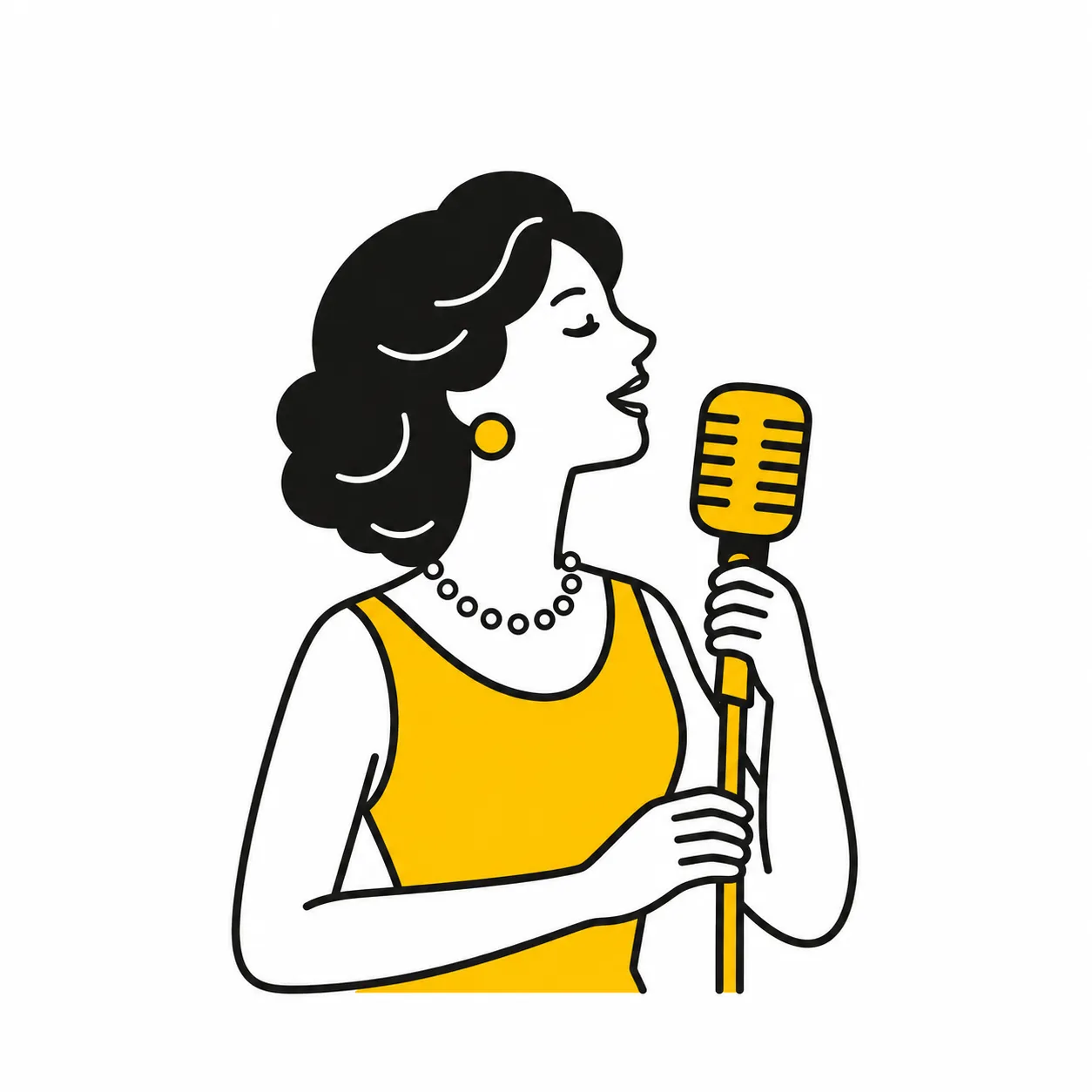 昭和歌謡のイラスト