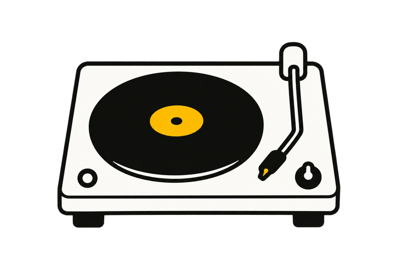 レコードプレーヤーのイラスト